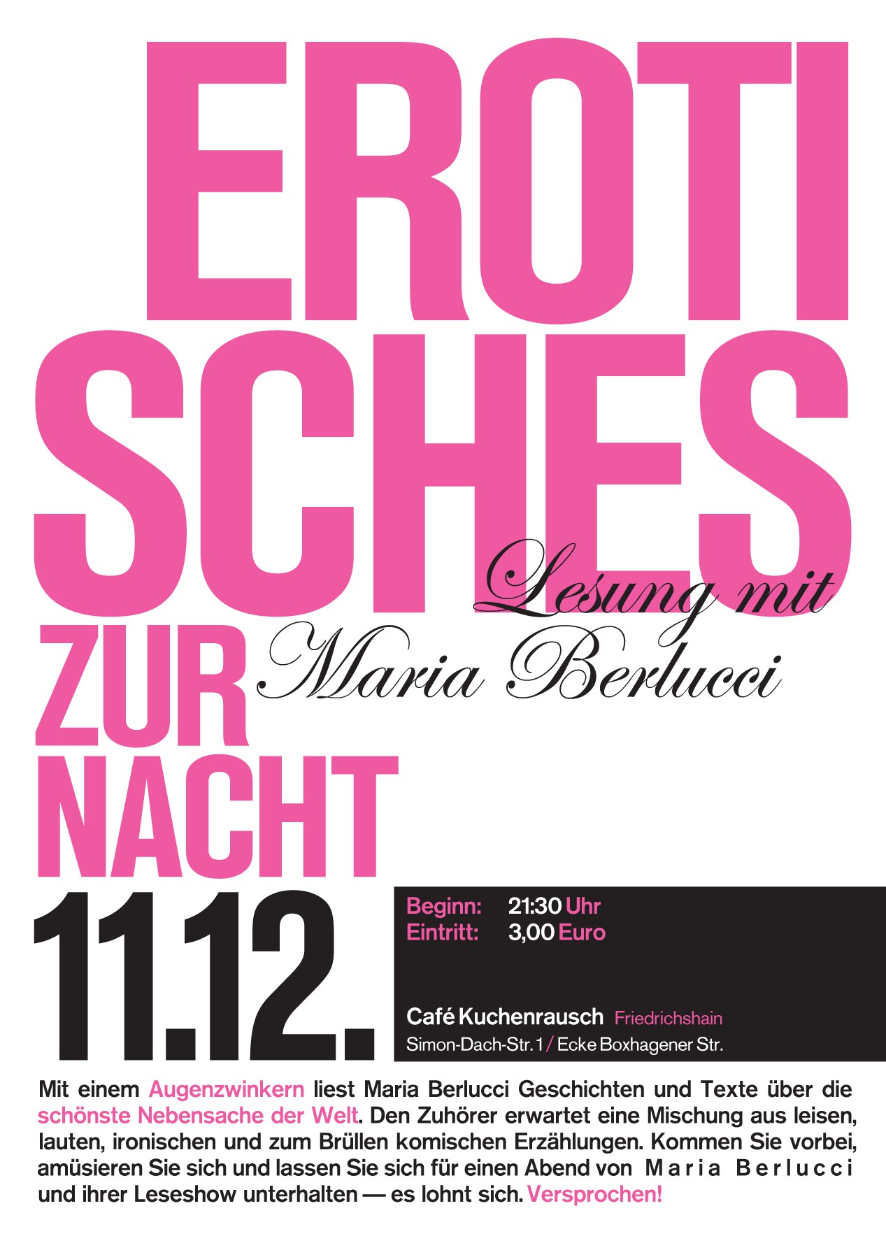 Erotisches zur Nacht Plakat
